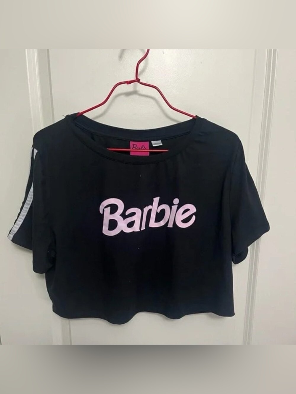 Barbie Black & Pink Cropped Top Cropped XL